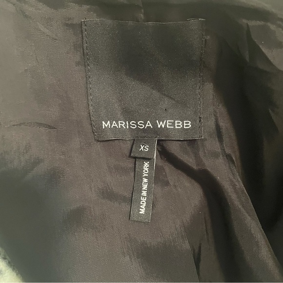 MARISSA Webb Printed Cream Wool Convertible Trench Coat pea coat extra small - Picture 9 of 10